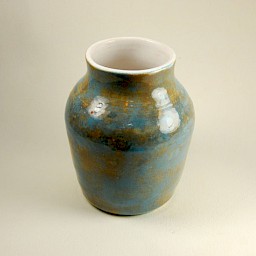 Blue Gray Jar, 4.5" x 5.75"
