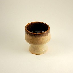 Cream Brown Cup, 3.25" x 3.5"