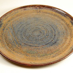 Blue Brown Plate, 10.25" x .75"