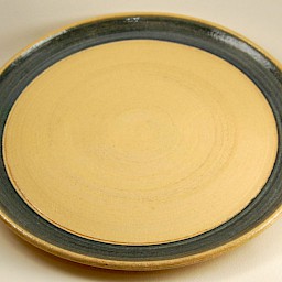 Cream Blue Plate, 11.25" x 1"