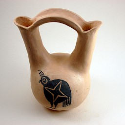 Pueblo-style Wedding Jar with Quail, 5.25" x 7.25"