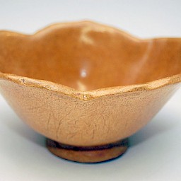 Amber Lotus Bowl, 4.75" x 2.25"