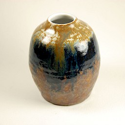 Multi-colored Vase, 4" x 4.5"