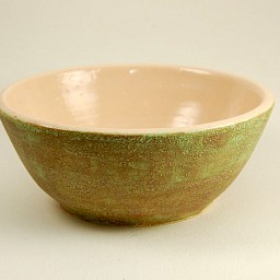 Cream Green Bowl, 6.5" x 2.5"