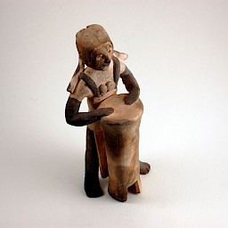 Mayan Jaine-style Drummer (whistle), 3.25" x 6.25"