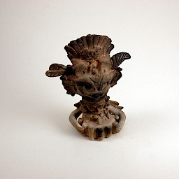 Zapotec-style Figure with Headdress (whistle), 2" x 4.75"