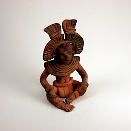 Mayan-style Figure with Headdress (whistle), 3.12" x 5"